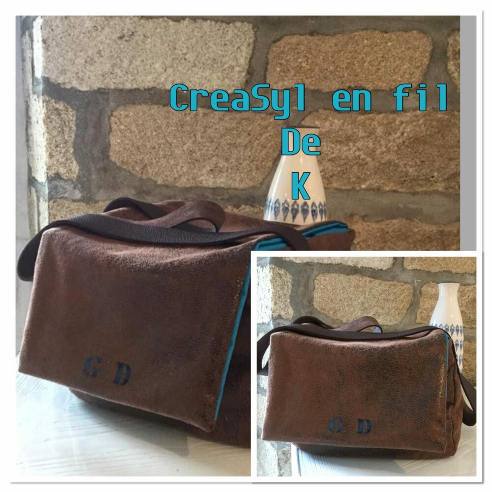 Sac Repas Isotherme Simili Cuir Vieilli CREASYL EN FIL Sac Repas Isotherme Simili Cuir Vieilli CREASYL EN FIL