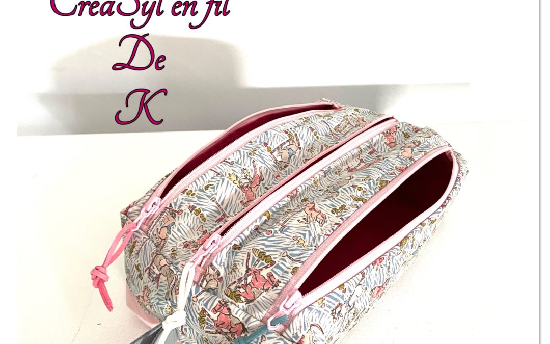 Trousse scolaire Edith liberty of London 3 Zip