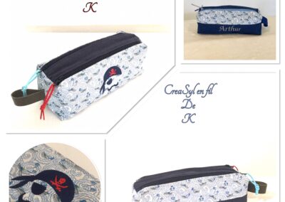 Trousse scolaire Gauvain liberty of London 2 Zip