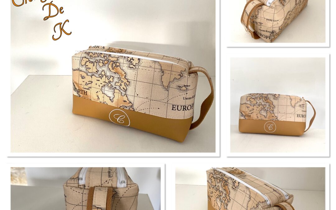 Trousse « C » Map beige  2 Zip