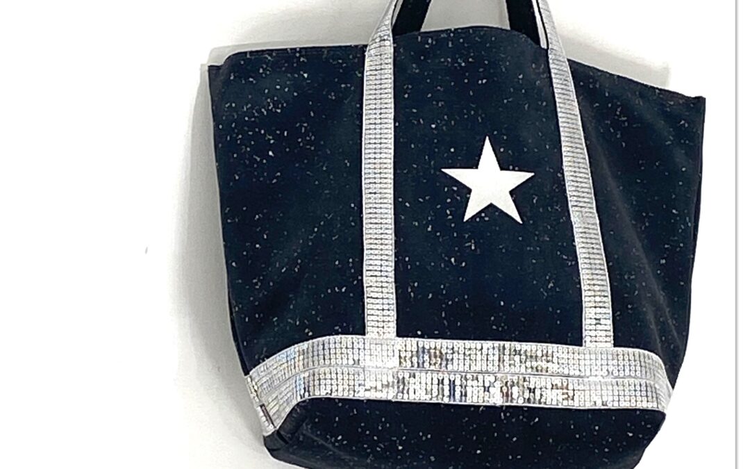 Sacs cabas cuir et sequins